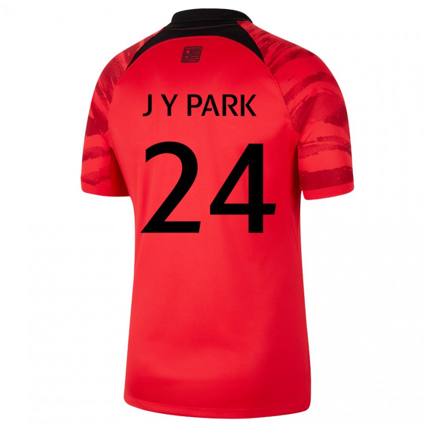 Mulher Camisola Sul‑coreana Park Jun Yeong #24 Vermelho Preto Principal 22-24 Camisa