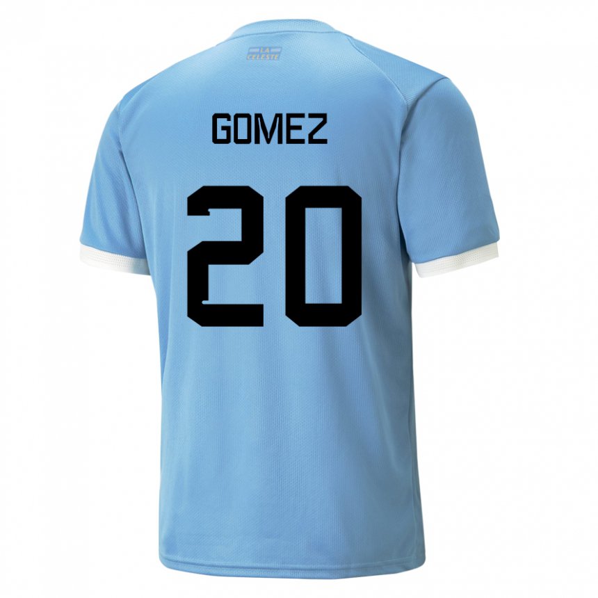 Mulher Camisola Uruguaia Luciana Gomez #20 Azul Principal 22-24 Camisa
