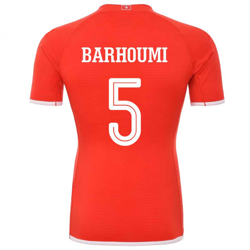 Mulher Camisola Tunisiana Jasmina Barhoumi #5 Vermelho Principal 22-24 Camisa