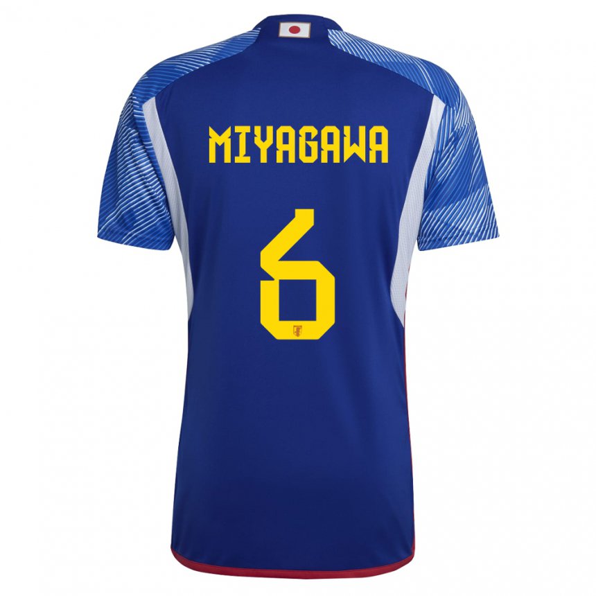 Mulher Camisola Japonesa Asato Miyagawa #6 Azul Real Principal 22-24 Camisa