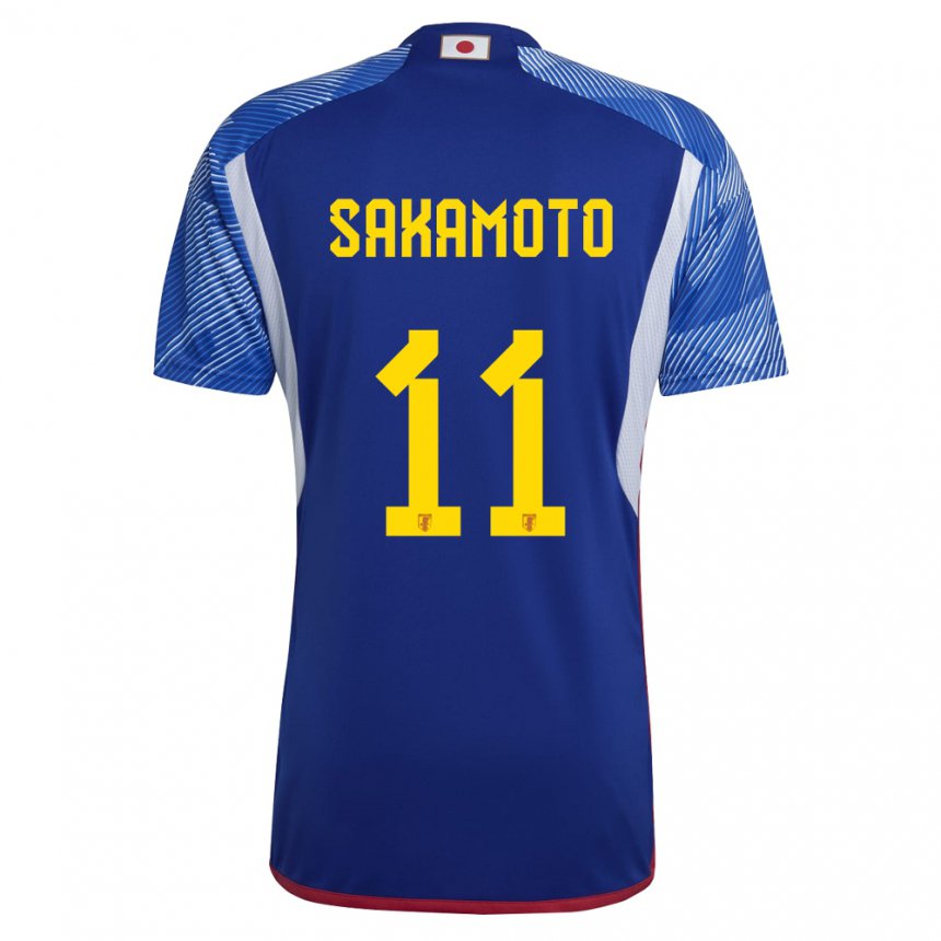 Mulher Camisola Japonesa Isa Sakamoto #11 Azul Real Principal 22-24 Camisa