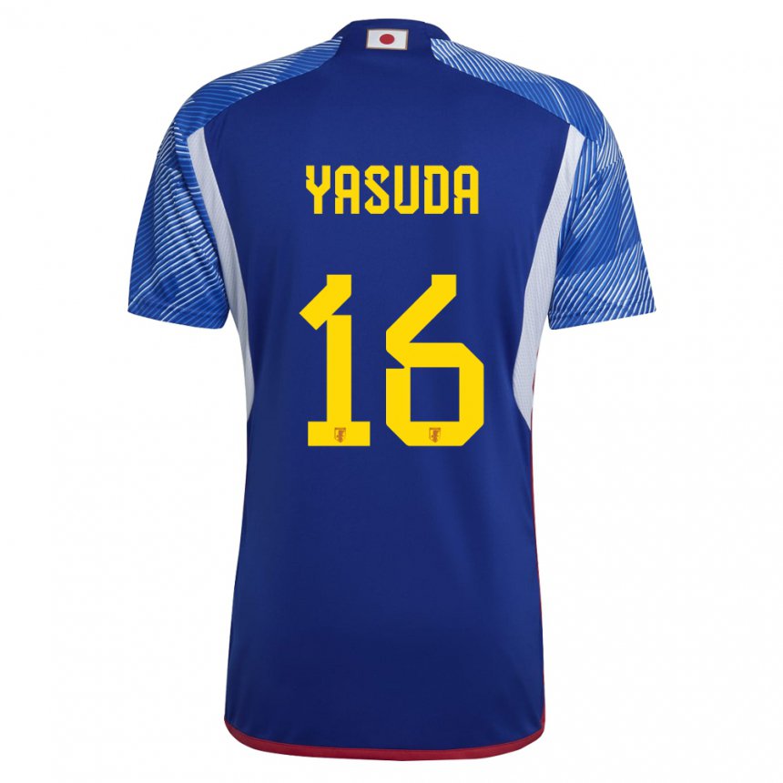 Mulher Camisola Japonesa Kenshin Yasuda #16 Azul Real Principal 22-24 Camisa