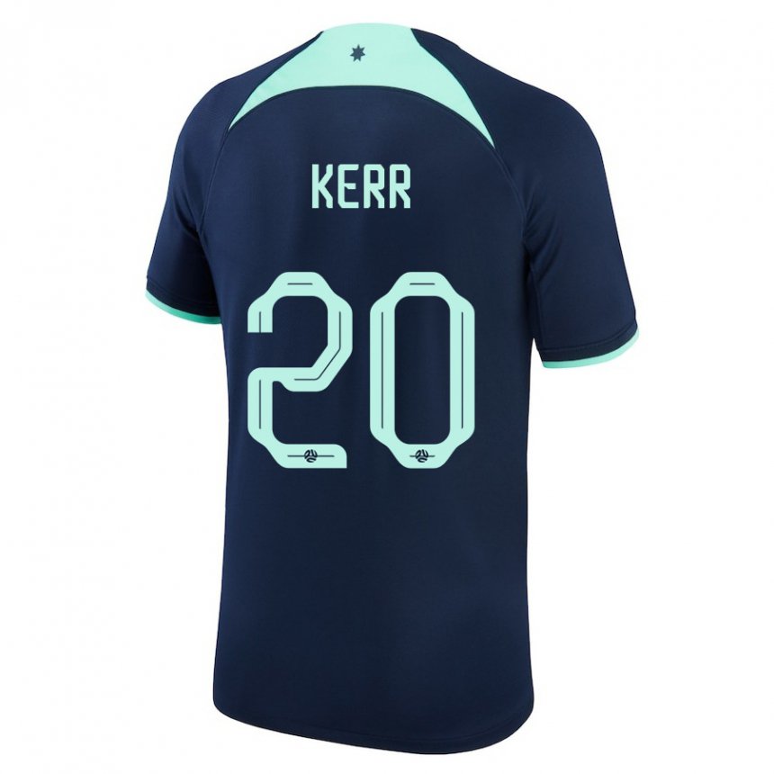 Mulher Camisola Australiana Sam Kerr #20 Azul Escuro Alternativa 22-24 Camisa