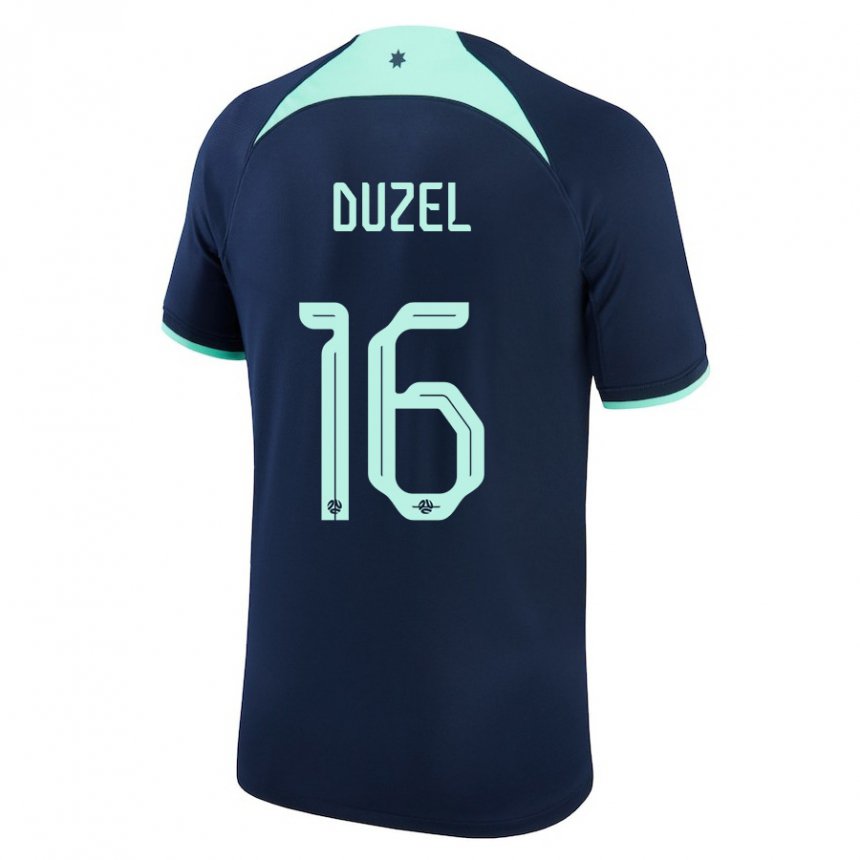 Mulher Camisola Australiana Luke Duzel #16 Azul Escuro Alternativa 22-24 Camisa