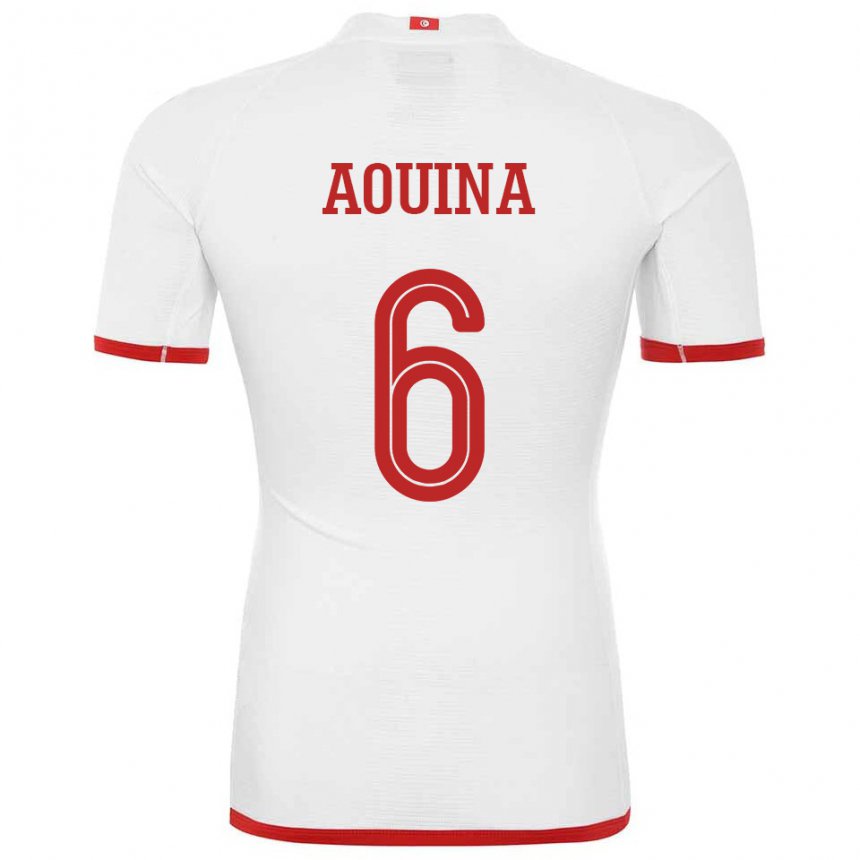 Mulher Camisola Tunisiana Rania Aouina #6 Branco Alternativa 22-24 Camisa