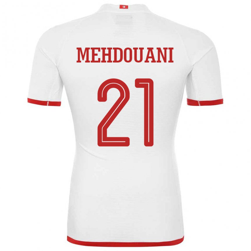 Mulher Camisola Tunisiana Firas Mehdouani #21 Branco Alternativa 22-24 Camisa