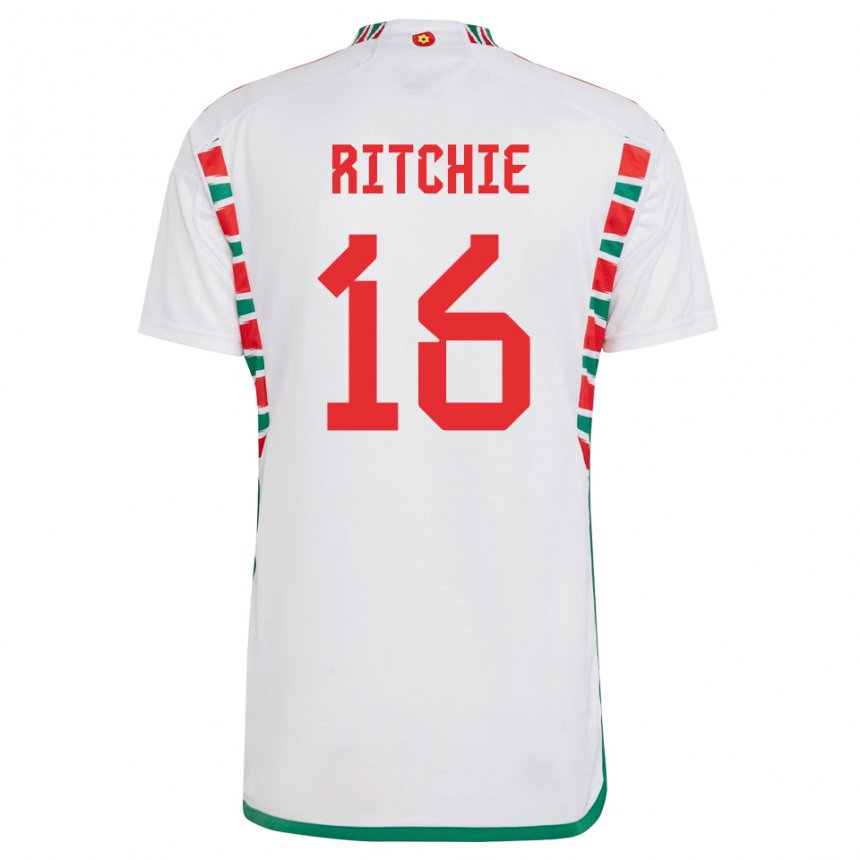 Mulher Camisola Galesa Amelia Ritchie #16 Branco Alternativa 22-24 Camisa
