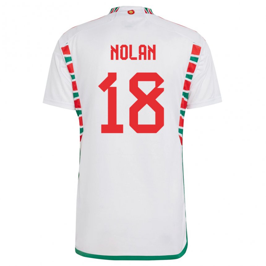 Mulher Camisola Galesa Kylie Nolan #18 Branco Alternativa 22-24 Camisa