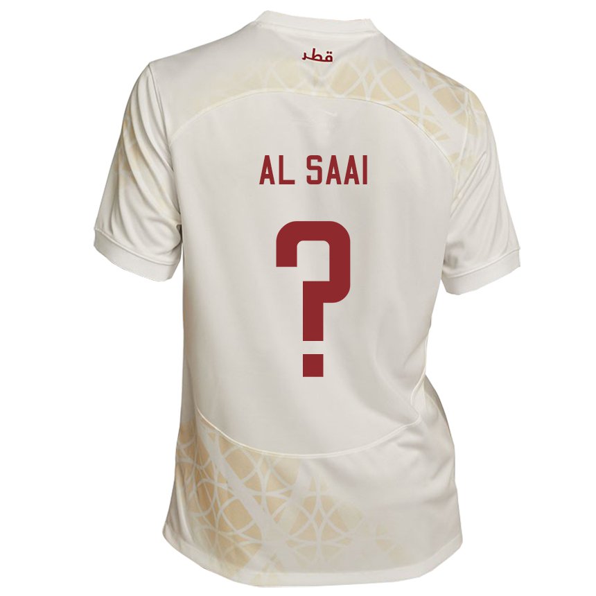 Mulher Camisola Catari Abdallah Al Saai #0 Bege Dourado Alternativa 22-24 Camisa