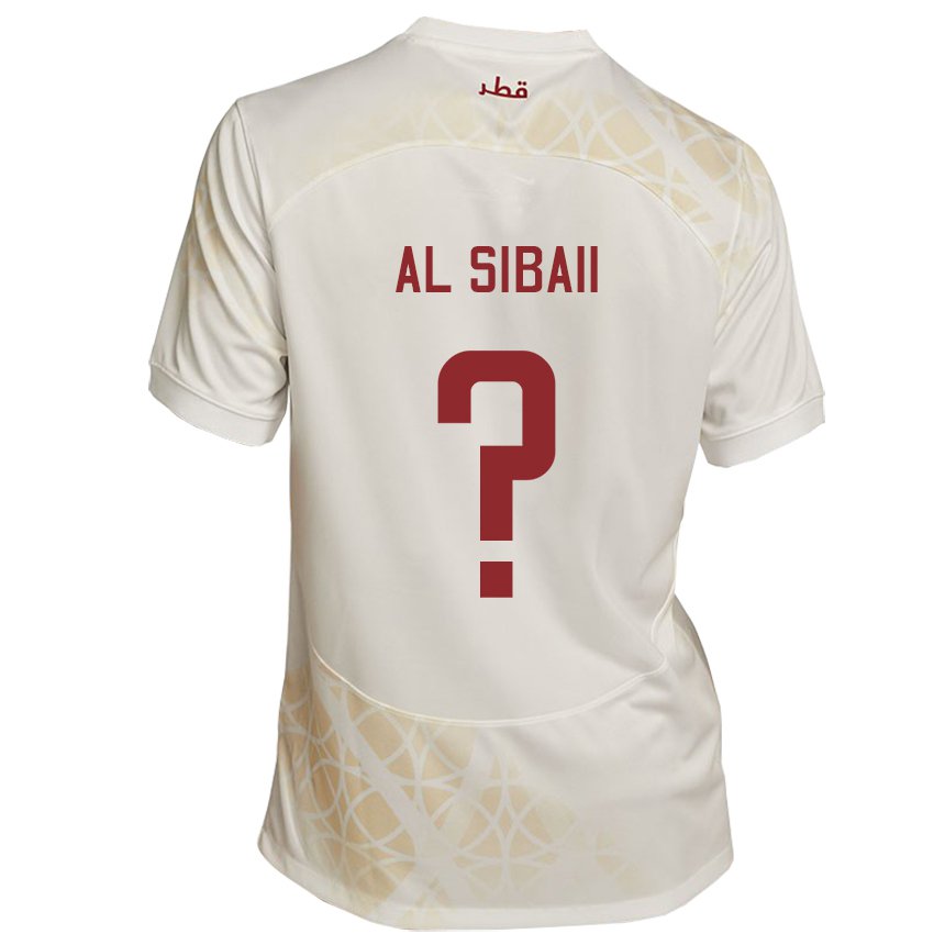 Mulher Camisola Catari Ahmad Al Sibaii #0 Bege Dourado Alternativa 22-24 Camisa