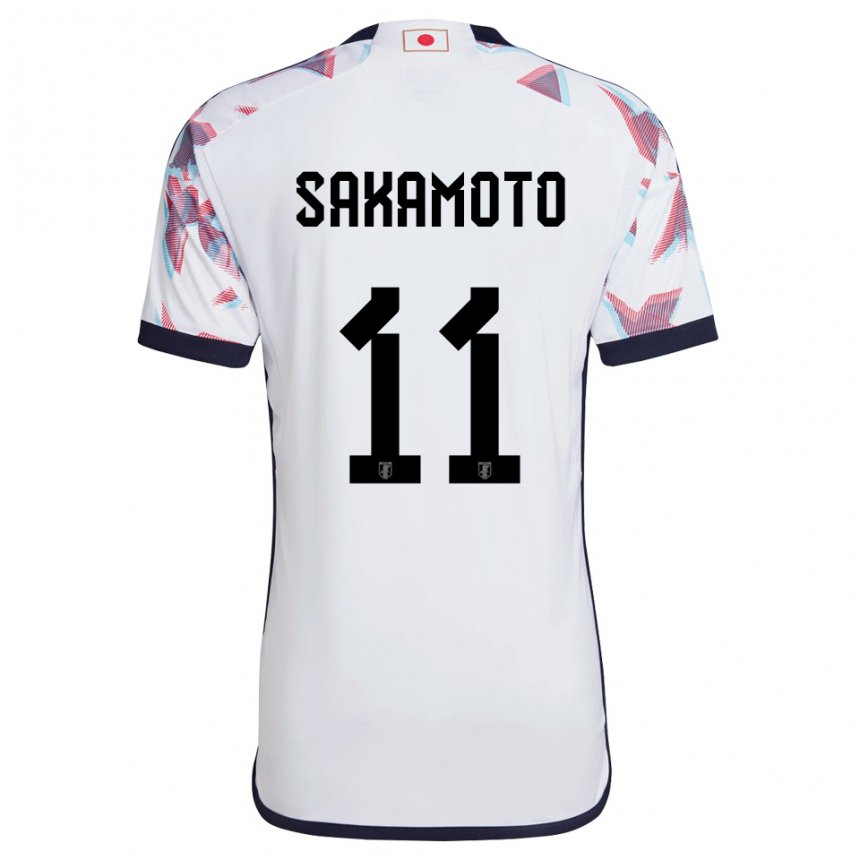 Mulher Camisola Japonesa Isa Sakamoto #11 Branco Alternativa 22-24 Camisa