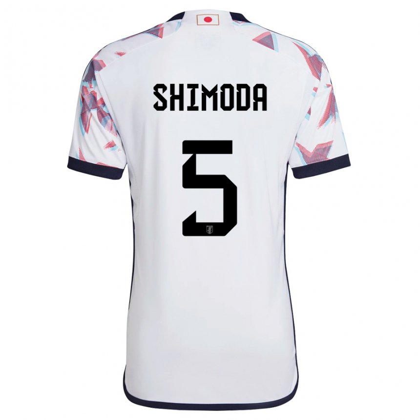 Mulher Camisola Japonesa Yoshihiro Shimoda #5 Branco Alternativa 22-24 Camisa