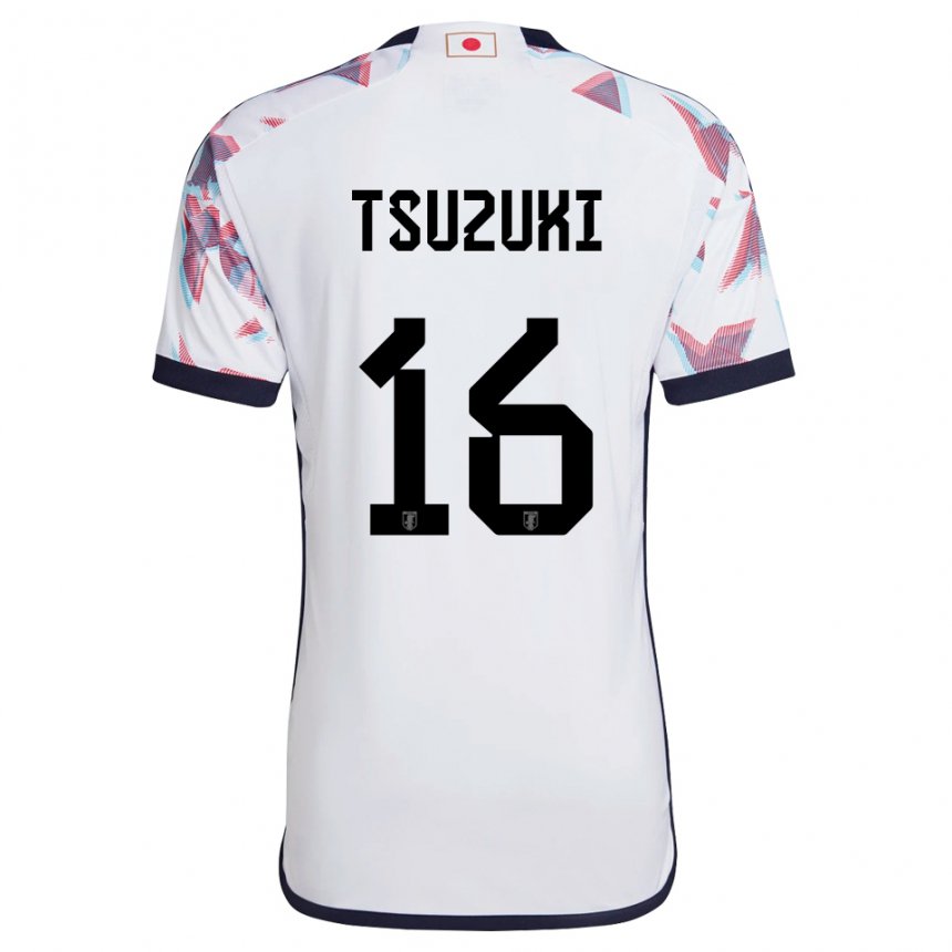 Mulher Camisola Japonesa Shunta Tsuzuki #16 Branco Alternativa 22-24 Camisa