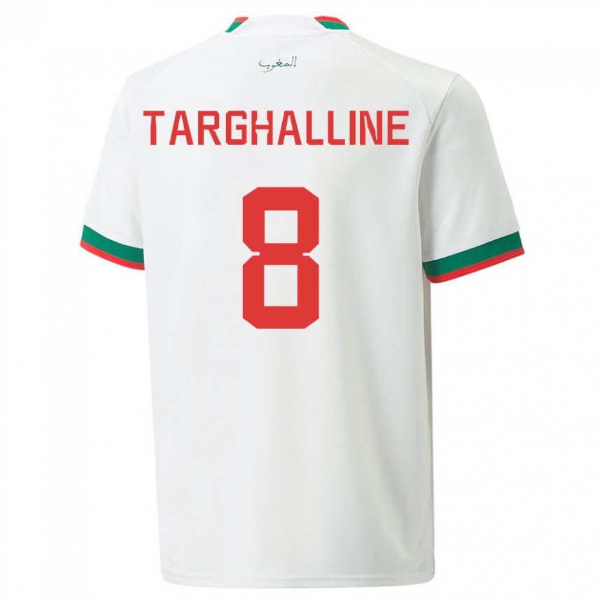 Mulher Camisola Marroquina Oussama Targhalline #8 Branco Alternativa 22-24 Camisa