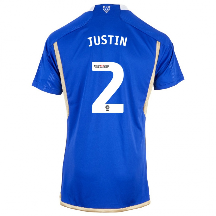Criança Camisola James Justin #2 Azul Principal 2023/24 Camisa