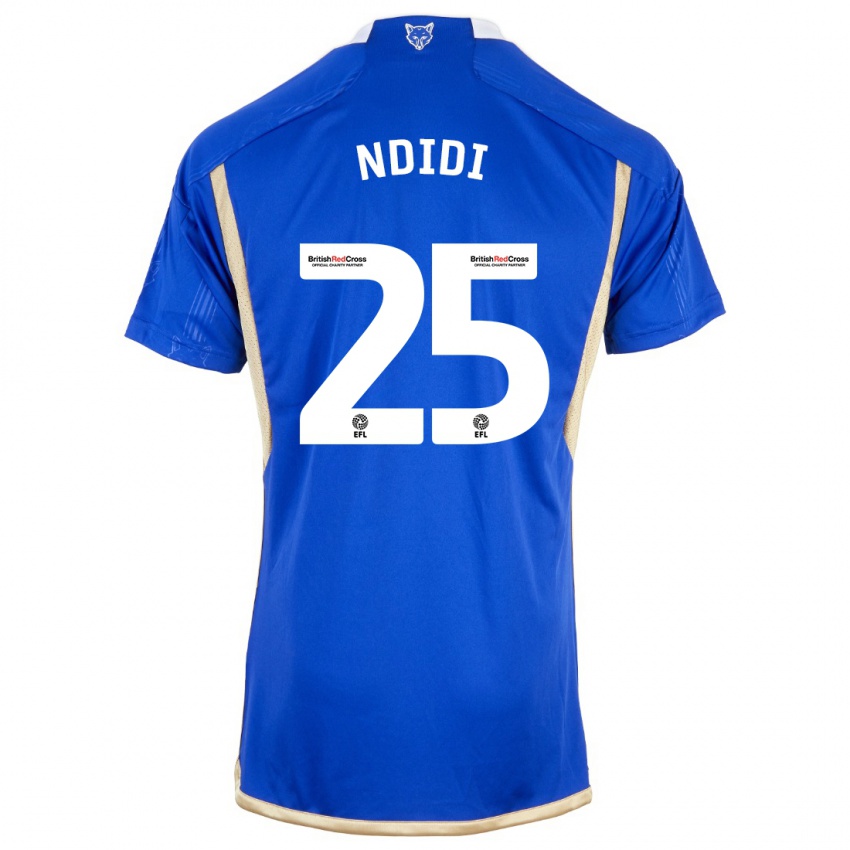 Criança Camisola Wilfred Ndidi #25 Azul Principal 2023/24 Camisa