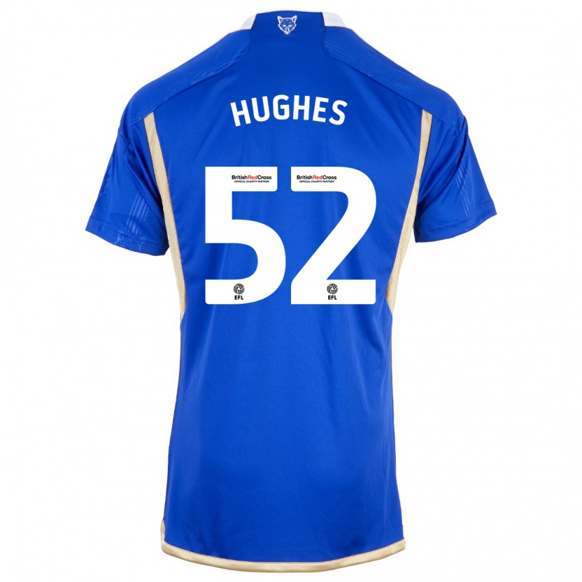 Criança Camisola Iestyn Hughes #52 Azul Principal 2023/24 Camisa