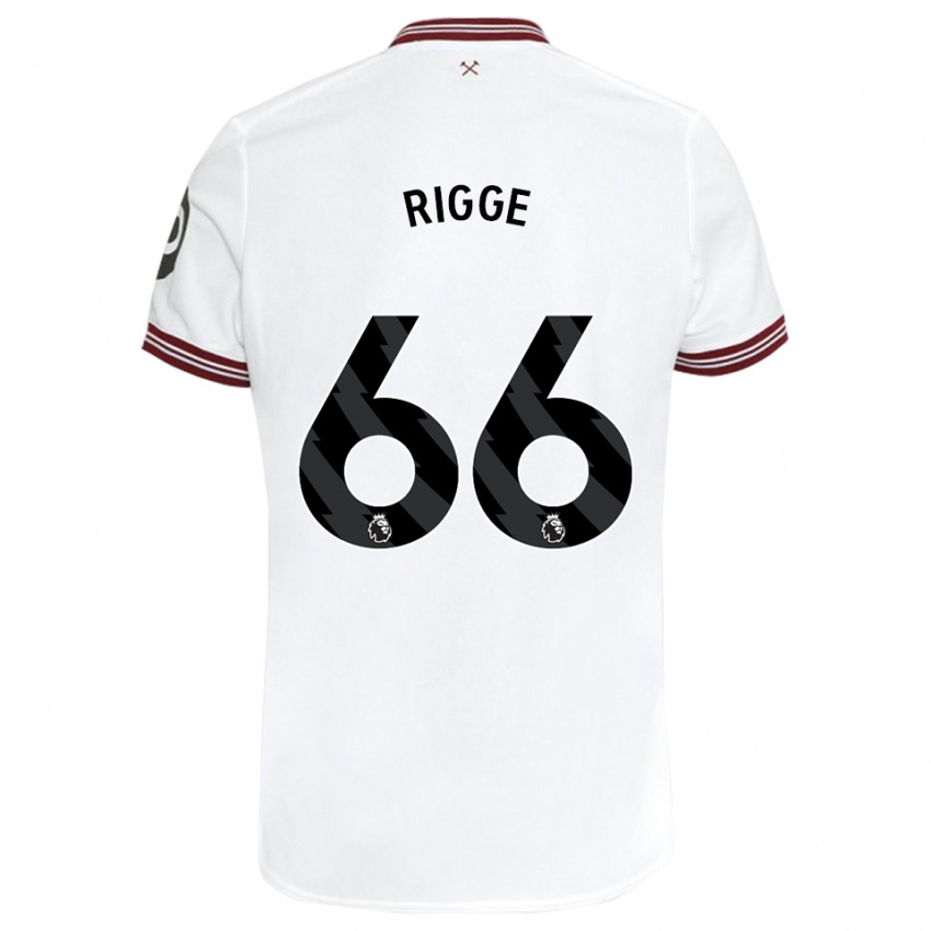 Criança Camisola Daniel Rigge #66 Branco Alternativa 2023/24 Camisa