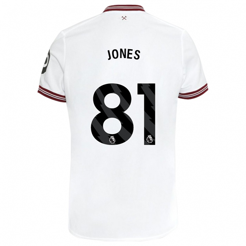 Criança Camisola Liam Jones #81 Branco Alternativa 2023/24 Camisa