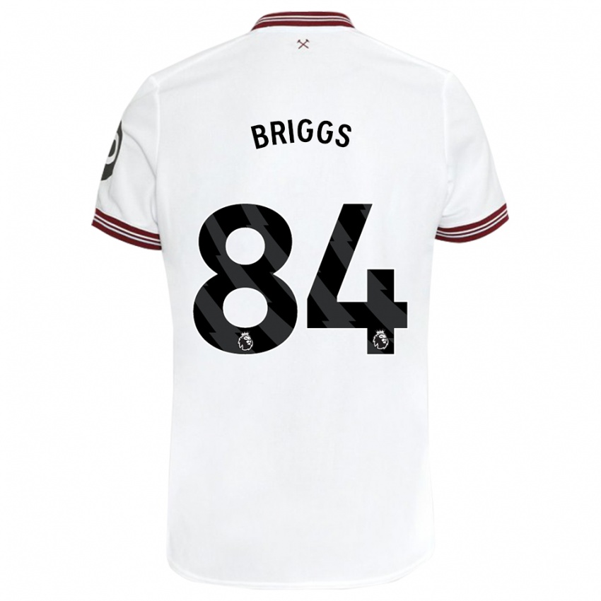 Criança Camisola Josh Briggs #84 Branco Alternativa 2023/24 Camisa