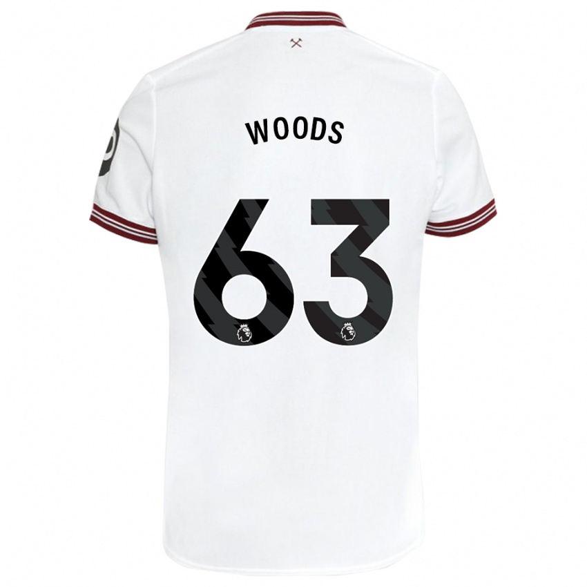 Criança Camisola Archie Woods #63 Branco Alternativa 2023/24 Camisa