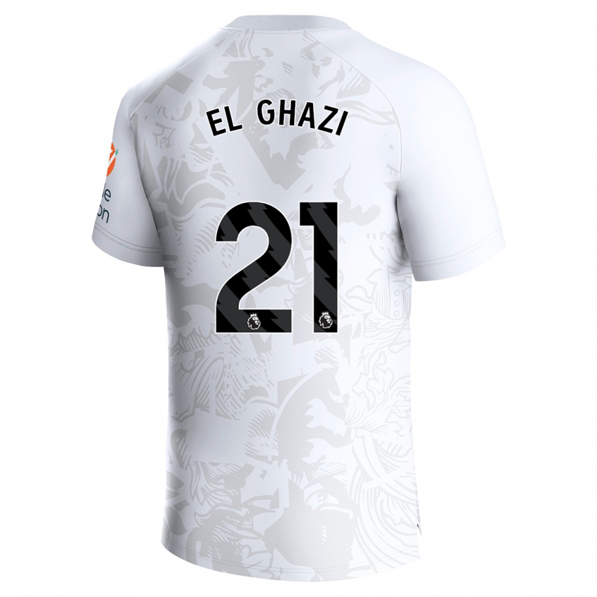 Criança Camisola Anwar El Ghazi #21 Branco Alternativa 2023/24 Camisa