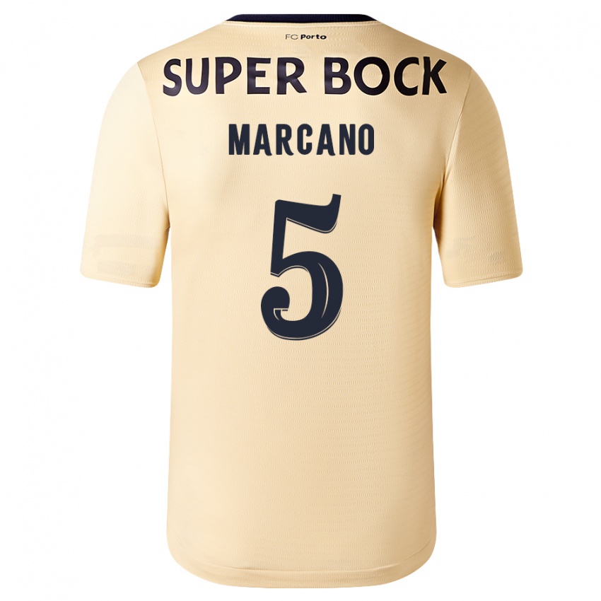 Criança Camisola Ivan Marcano #5 Bege-Dourado Alternativa 2023/24 Camisa