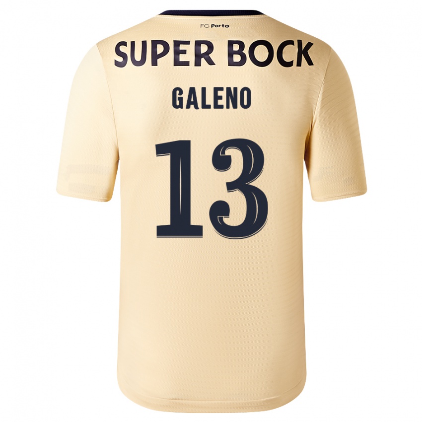 Criança Camisola Galeno #13 Bege-Dourado Alternativa 2023/24 Camisa