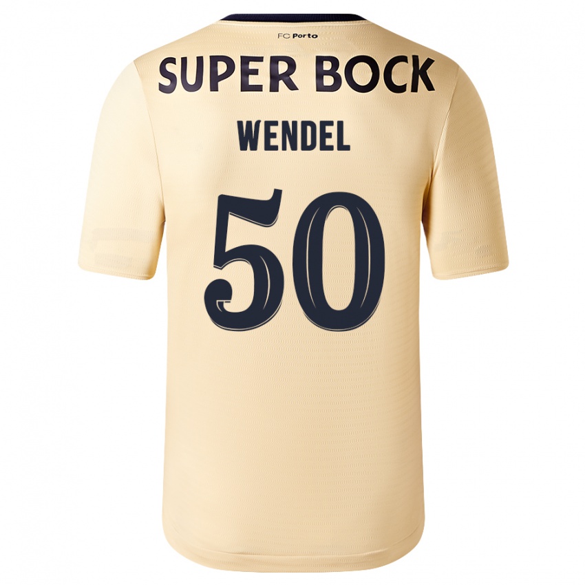 Criança Camisola Wendel #50 Bege-Dourado Alternativa 2023/24 Camisa