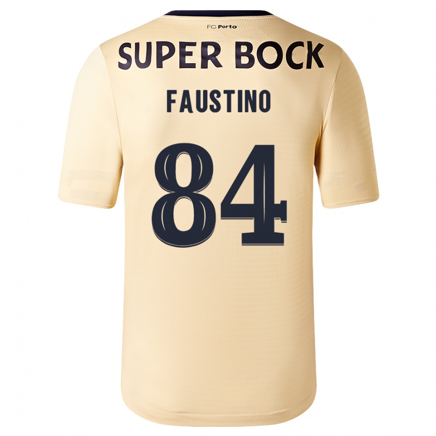 Criança Camisola Levi Faustino #84 Bege-Dourado Alternativa 2023/24 Camisa