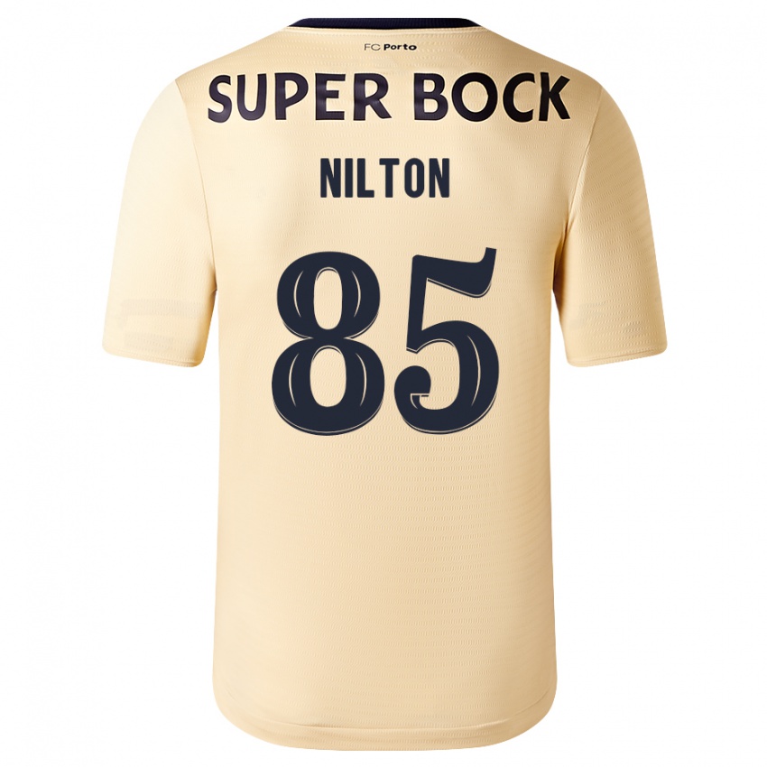 Criança Camisola Nilton #85 Bege-Dourado Alternativa 2023/24 Camisa