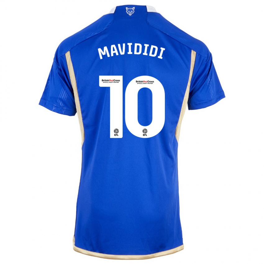 Homem Camisola Stephy Mavididi #10 Azul Real Principal 2023/24 Camisa
