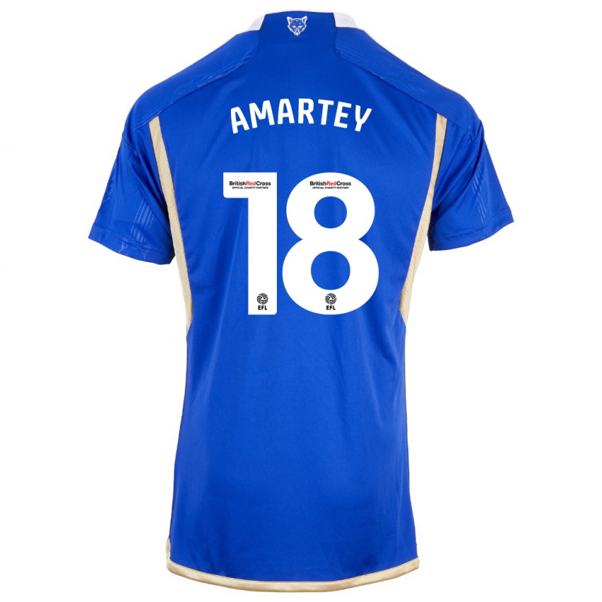 Homem Camisola Daniel Amartey #18 Azul Real Principal 2023/24 Camisa