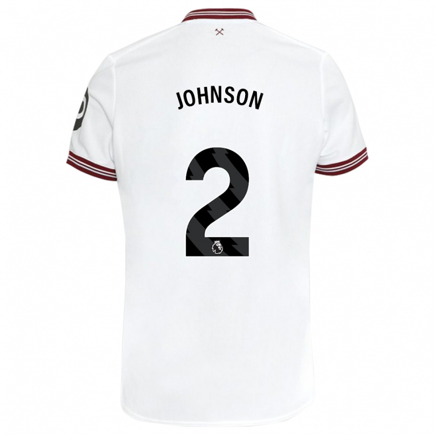 Homem Camisola Ben Johnson #2 Branco Alternativa 2023/24 Camisa