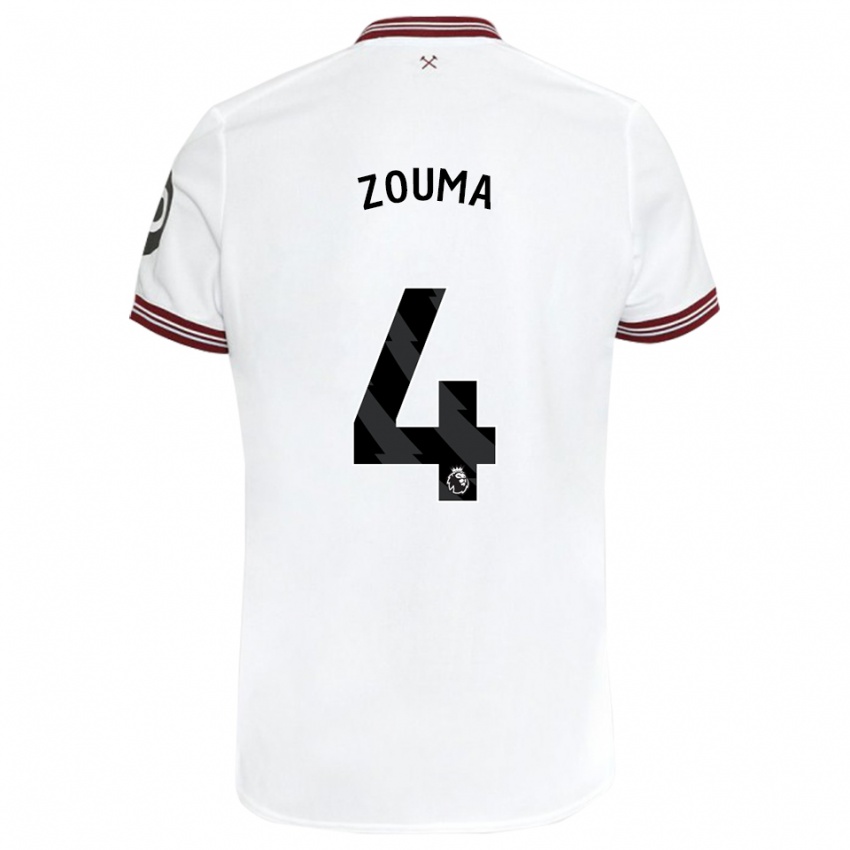 Homem Camisola Kurt Zouma #4 Branco Alternativa 2023/24 Camisa