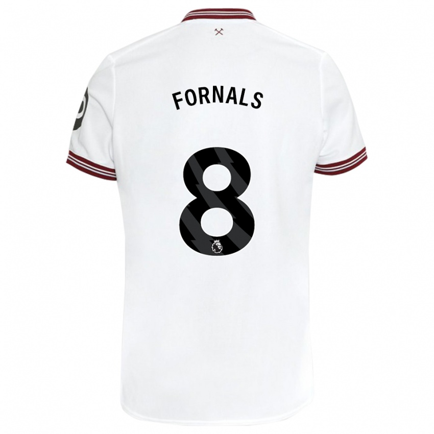 Homem Camisola Pablo Fornals #8 Branco Alternativa 2023/24 Camisa