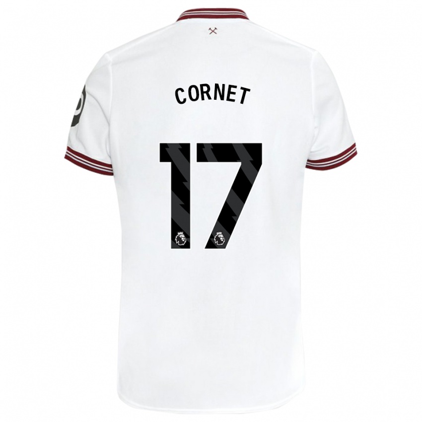 Homem Camisola Maxwel Cornet #17 Branco Alternativa 2023/24 Camisa