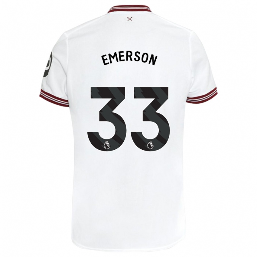 Homem Camisola Emerson Palmieri #33 Branco Alternativa 2023/24 Camisa