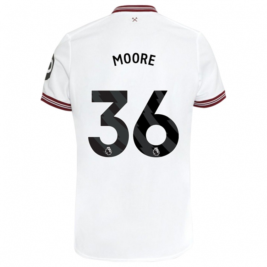 Homem Camisola Sean Moore #36 Branco Alternativa 2023/24 Camisa