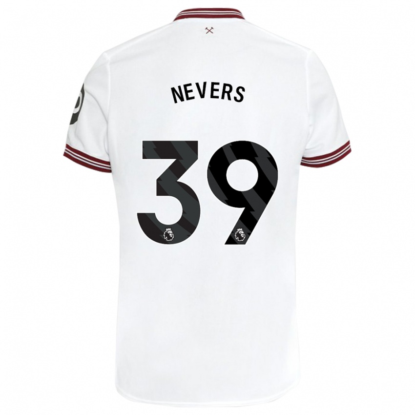 Homem Camisola Thierry Nevers #39 Branco Alternativa 2023/24 Camisa