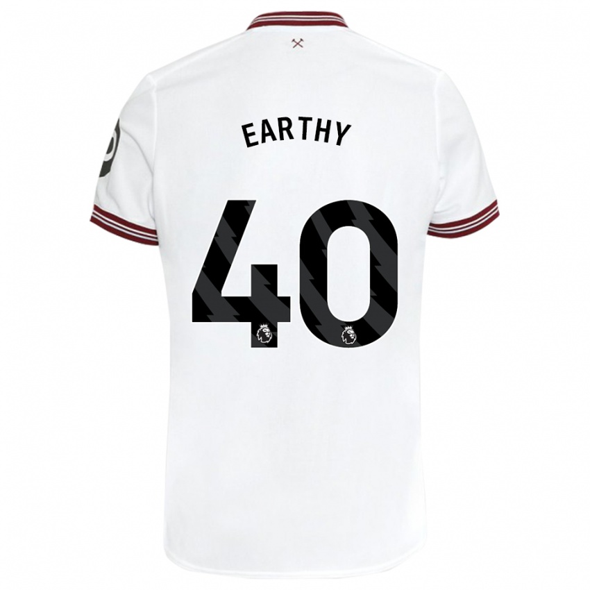 Homem Camisola George Earthy #40 Branco Alternativa 2023/24 Camisa