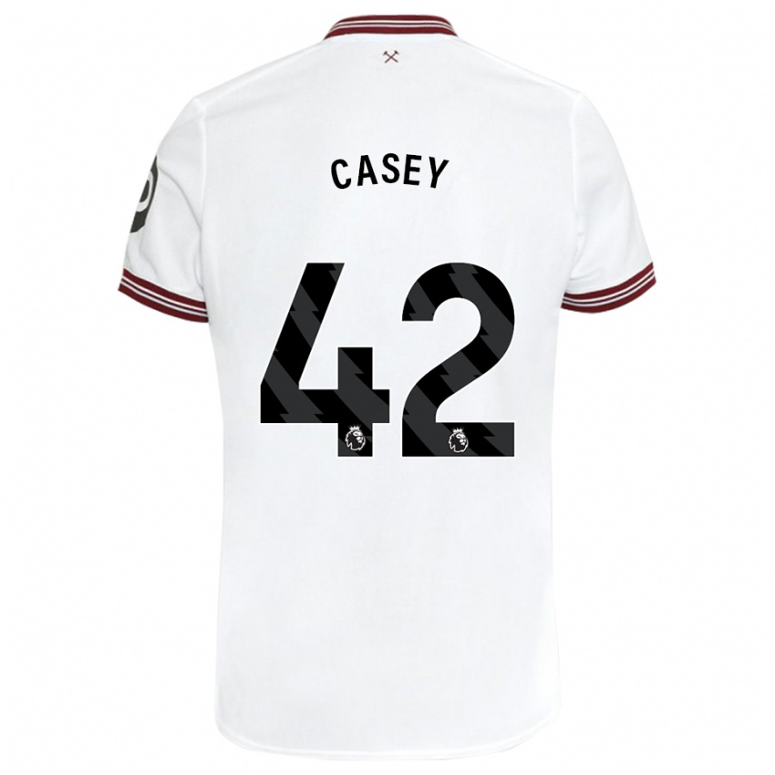 Homem Camisola Kaelan Casey #42 Branco Alternativa 2023/24 Camisa