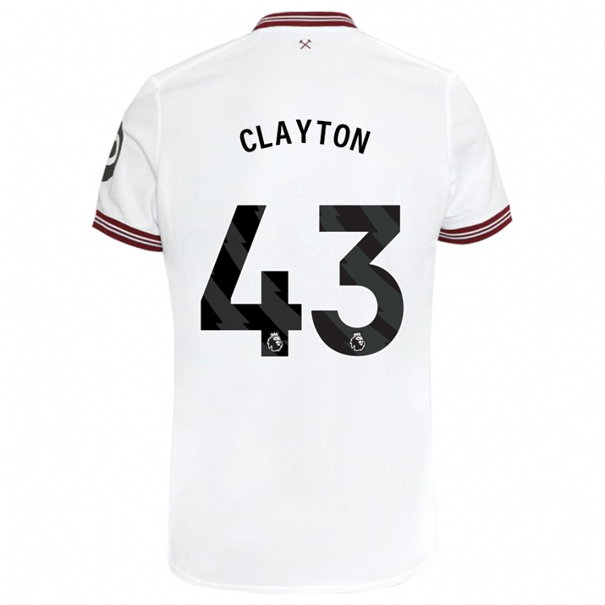 Homem Camisola Regan Clayton #43 Branco Alternativa 2023/24 Camisa