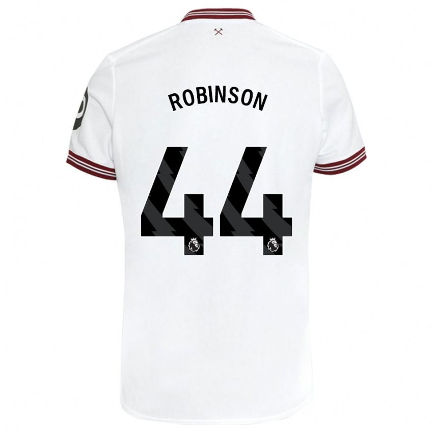 Homem Camisola Junior Robinson #44 Branco Alternativa 2023/24 Camisa