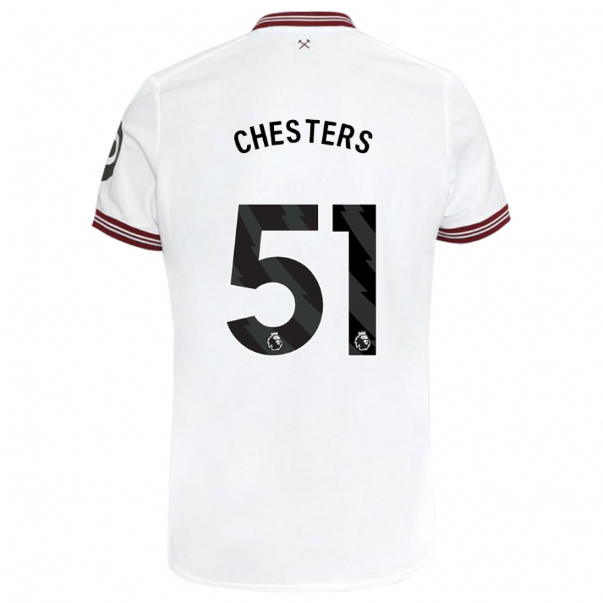 Homem Camisola Dan Chesters #51 Branco Alternativa 2023/24 Camisa