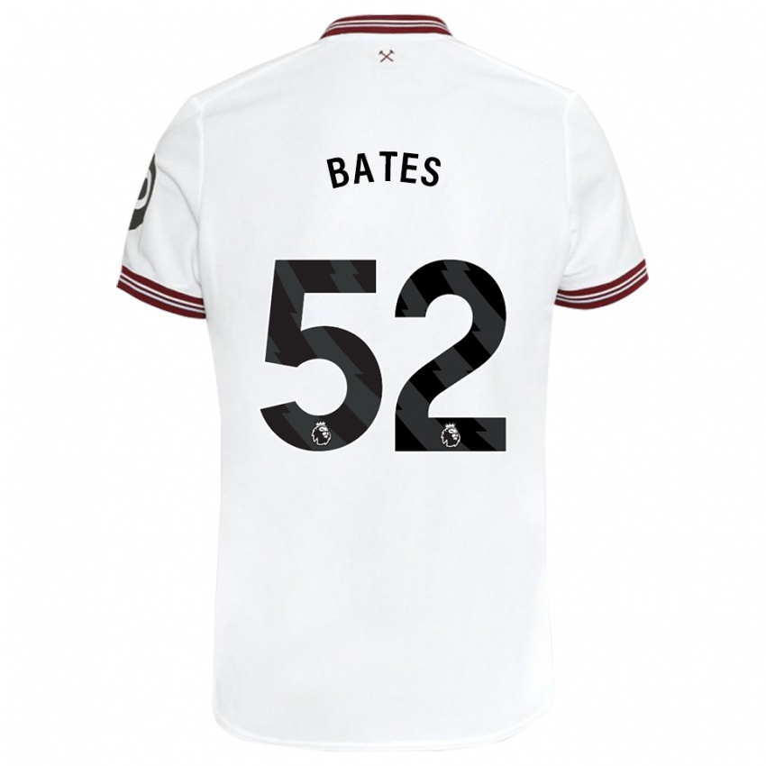 Homem Camisola Billy Bates #52 Branco Alternativa 2023/24 Camisa