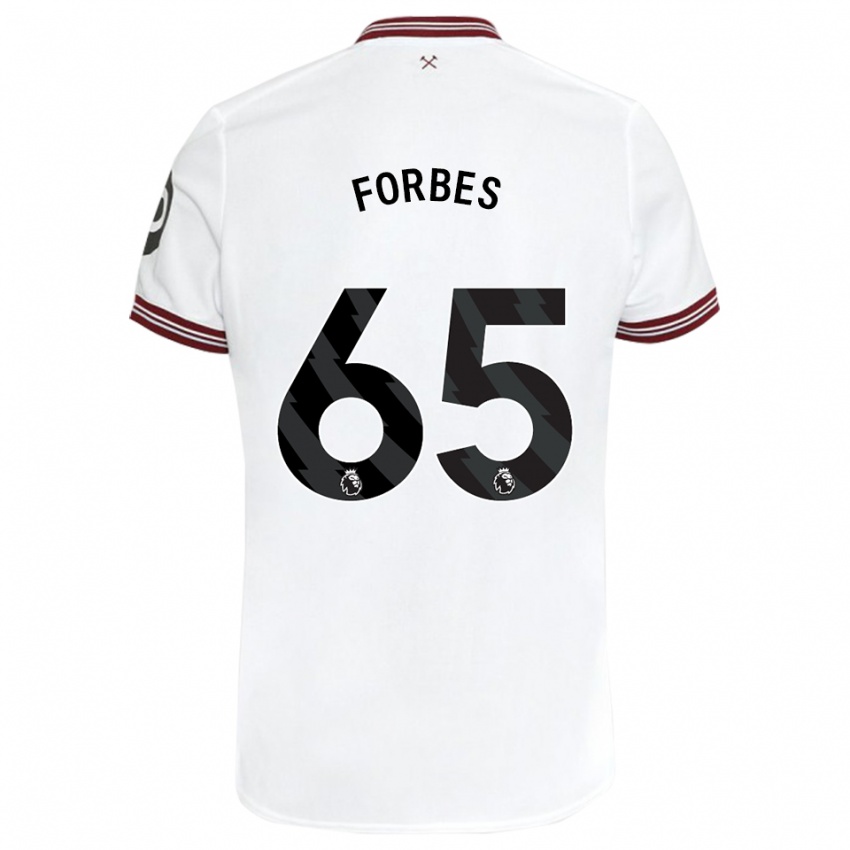 Homem Camisola Michael Forbes #65 Branco Alternativa 2023/24 Camisa