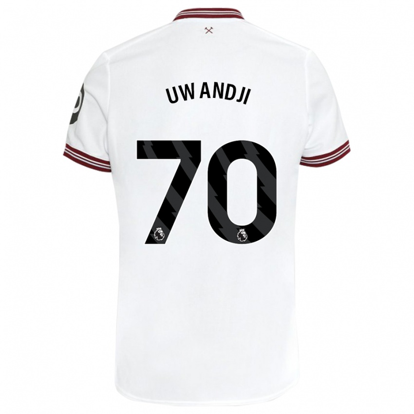 Homem Camisola Blaise Uwandji #70 Branco Alternativa 2023/24 Camisa