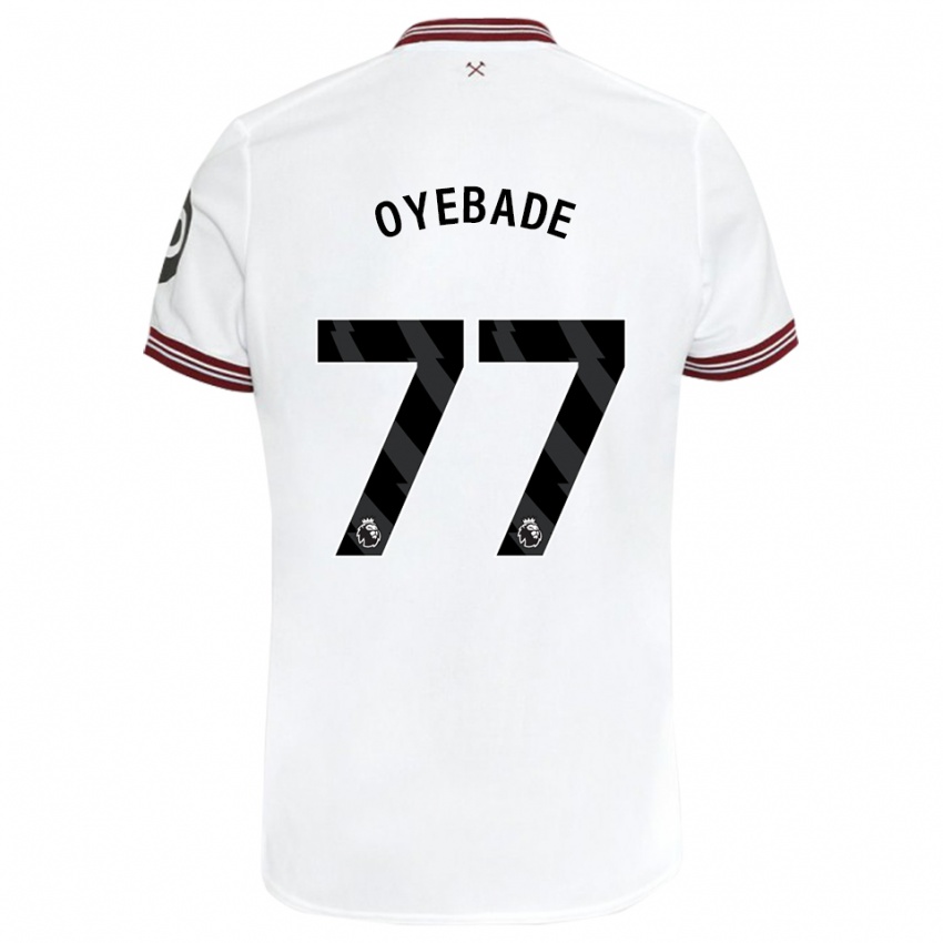 Homem Camisola Rayan Oyebade #77 Branco Alternativa 2023/24 Camisa