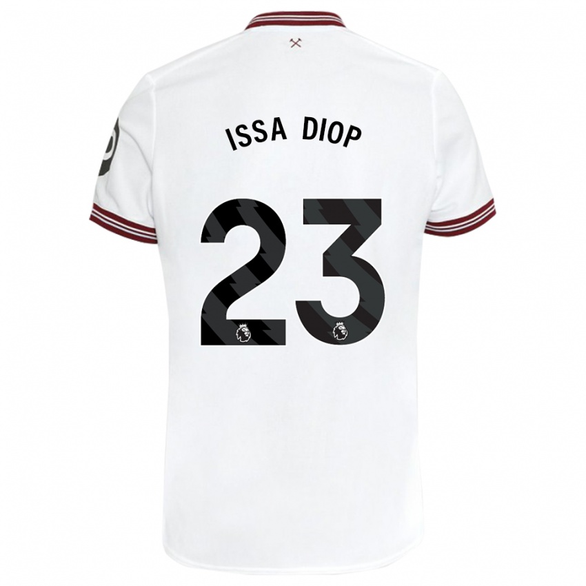 Homem Camisola Issa Diop #23 Branco Alternativa 2023/24 Camisa